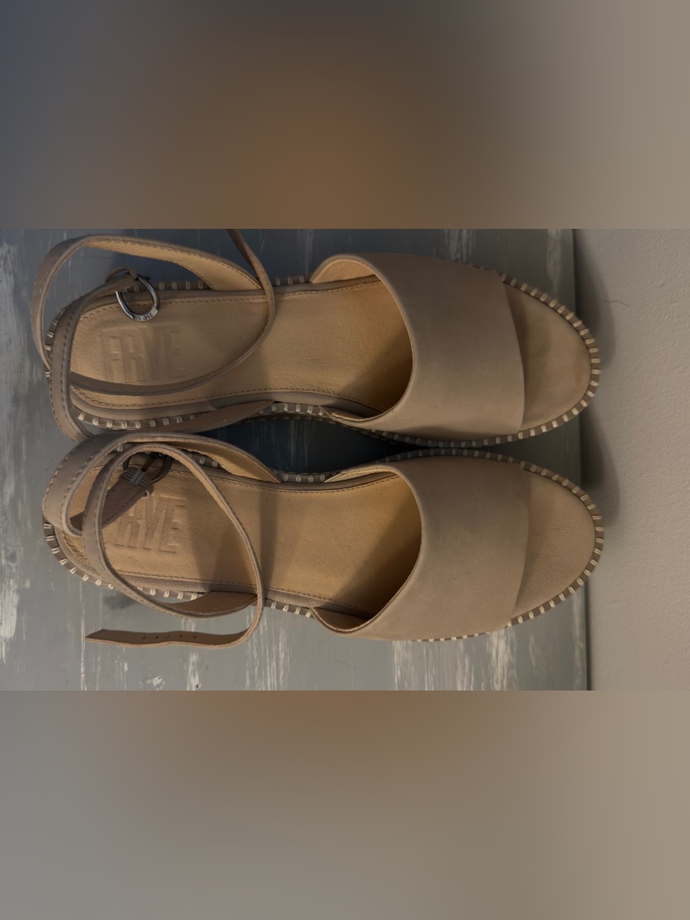 Frye Women's Tan Ankle-Strap Open-Toe Sandals